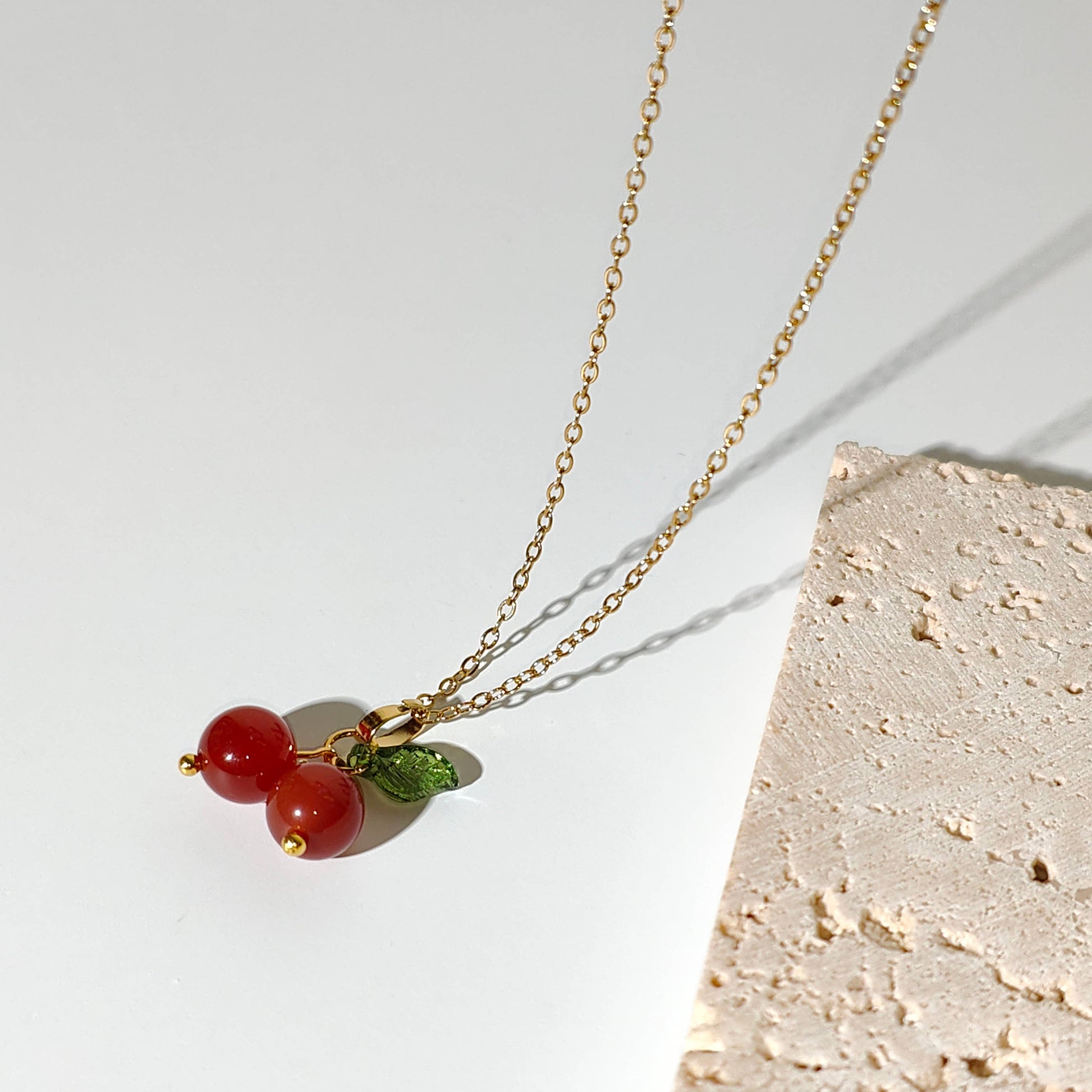 Lachite - Red Gemstone Cherry Necklace