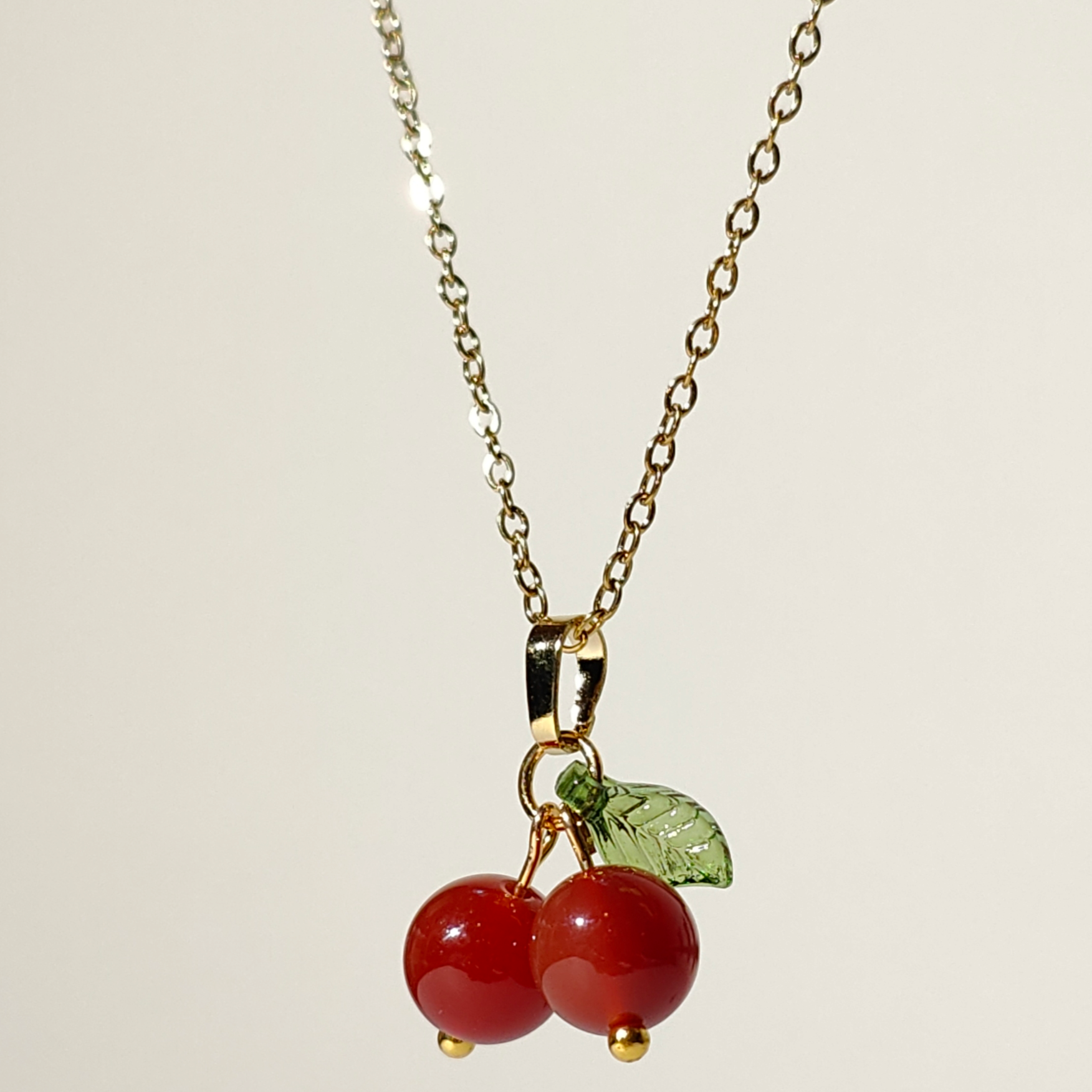 Lachite - Red Gemstone Cherry Necklace