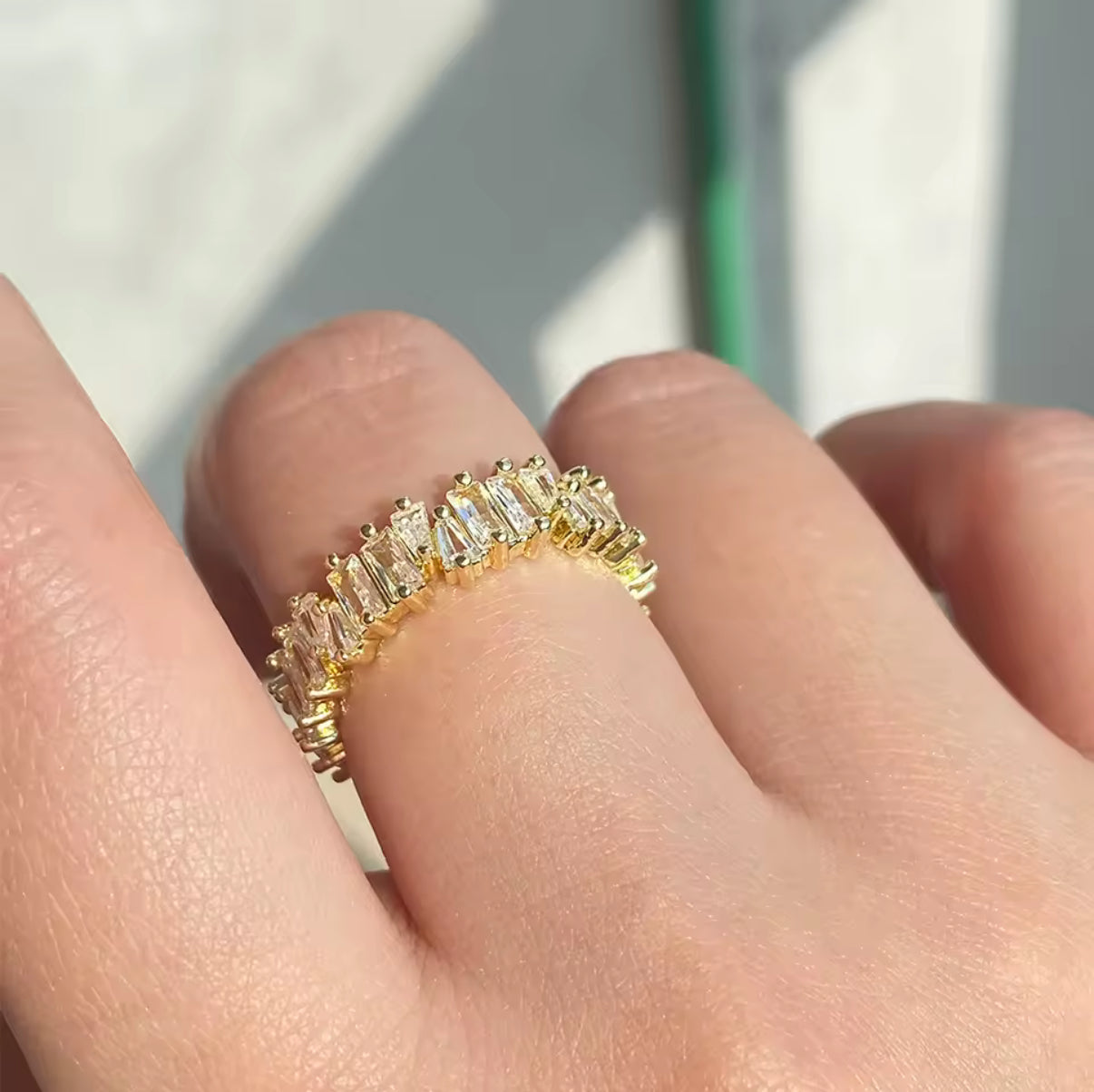 Lachite Collection - Classic Baguette Cubic Zirconia Ring