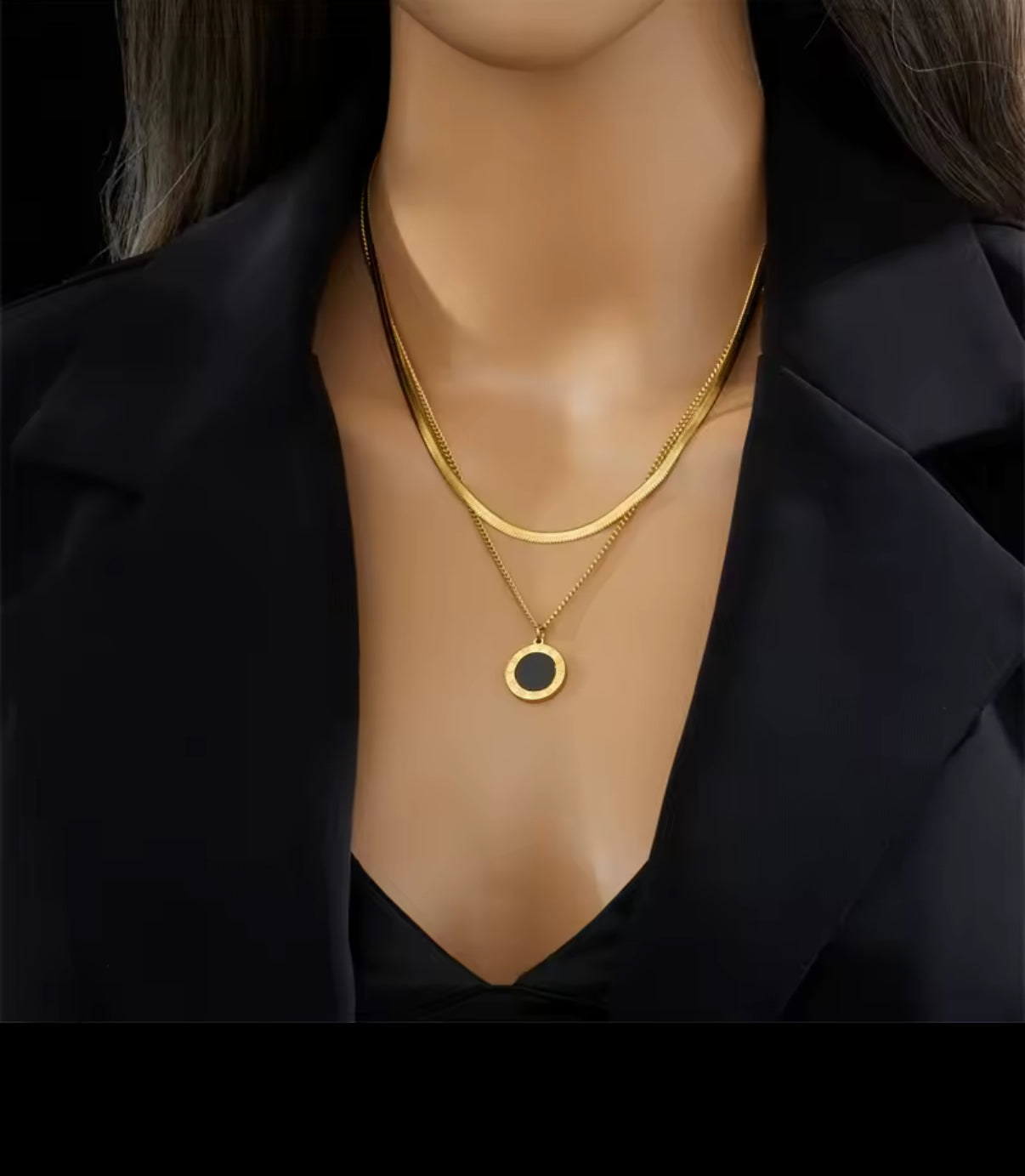 Lachite Collection - 316L Stainless Steel Roman Numerical Pendant Necklace