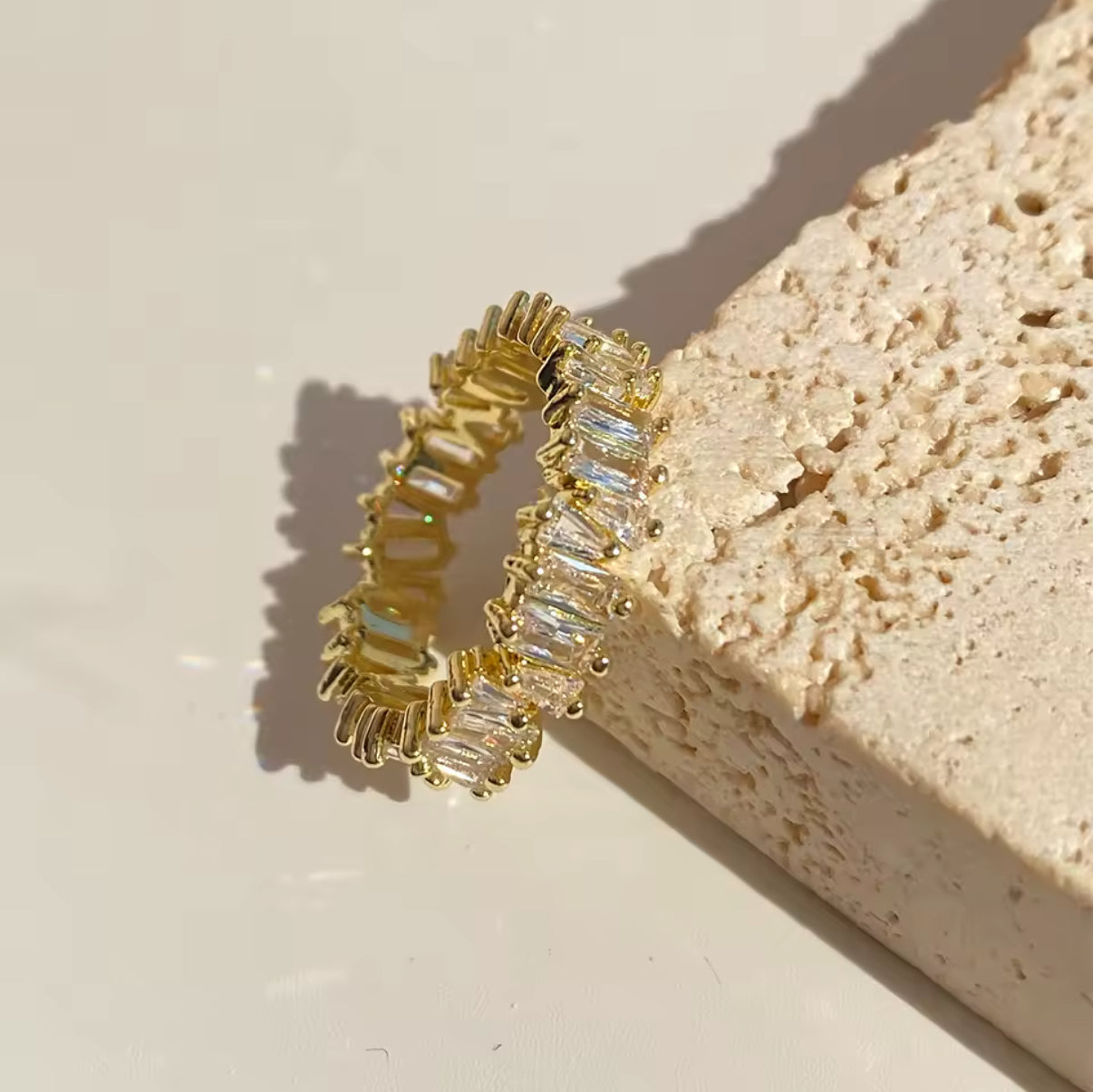 Lachite Collection - Classic Baguette Cubic Zirconia Ring