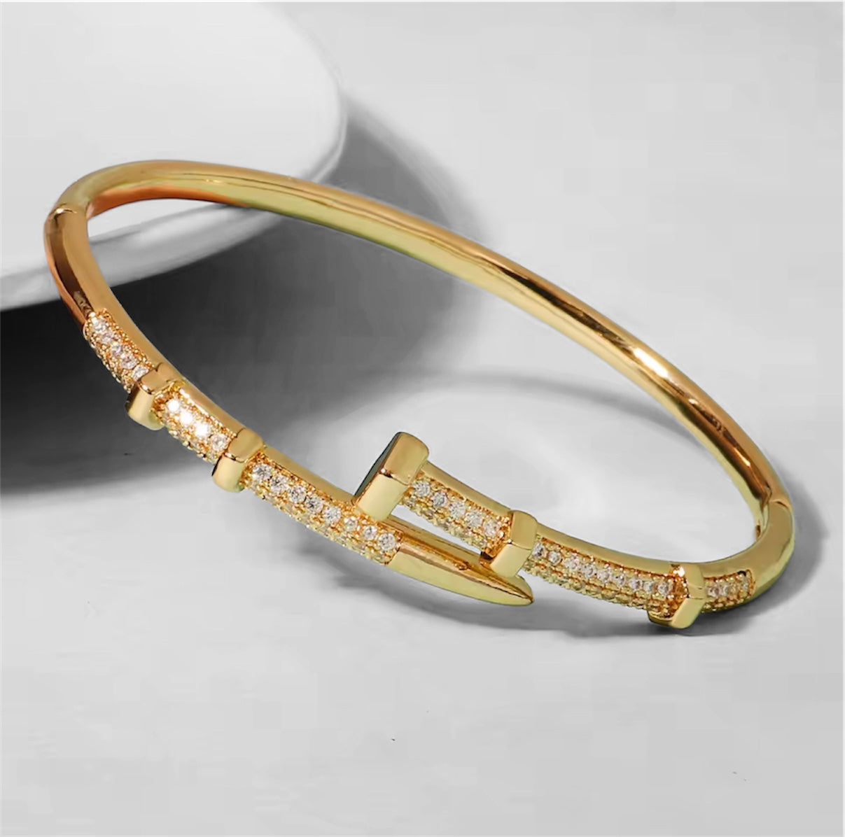 Lachite Collection - Sparkling Zircon Nail Bracelet