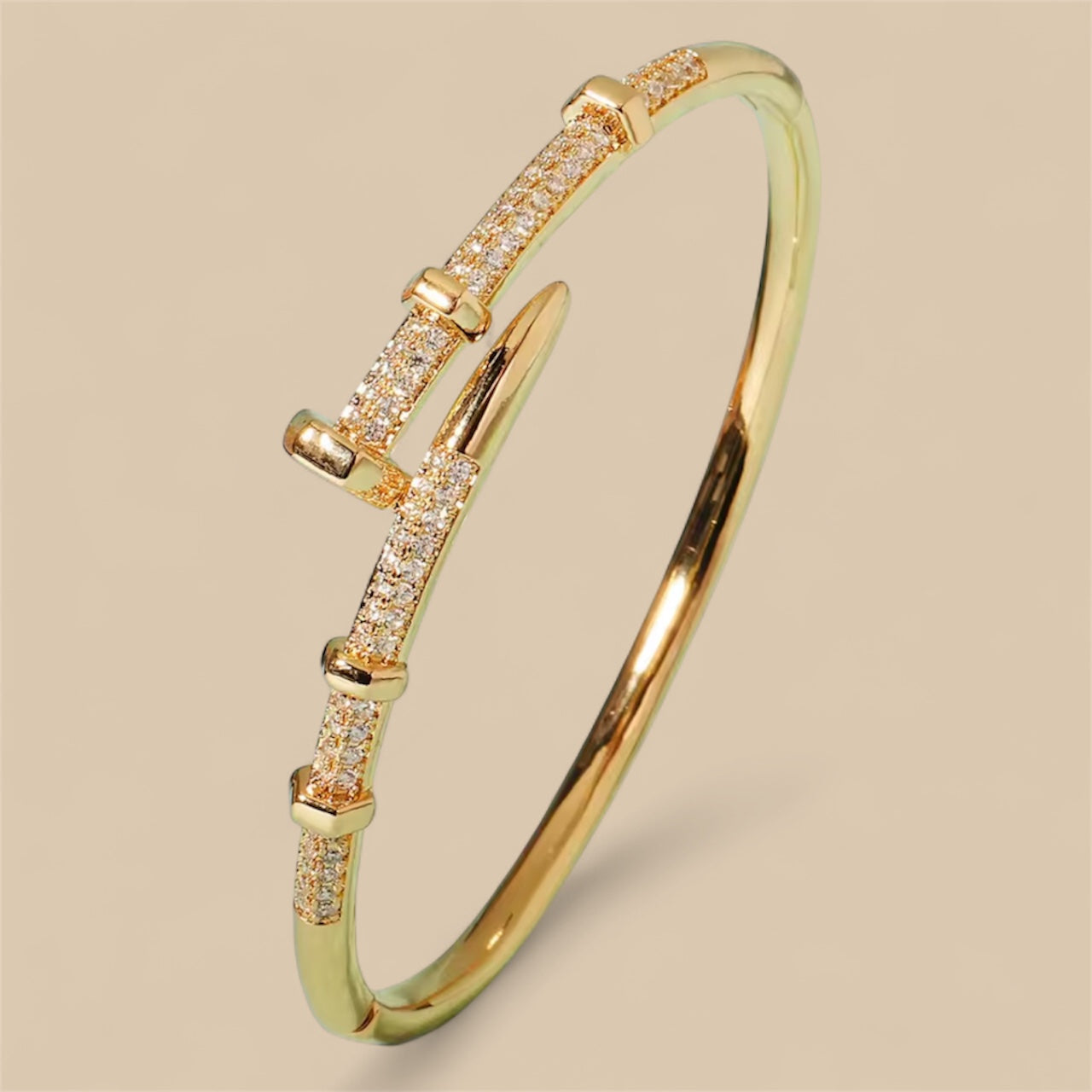 Lachite Collection - Sparkling Zircon Nail Bracelet