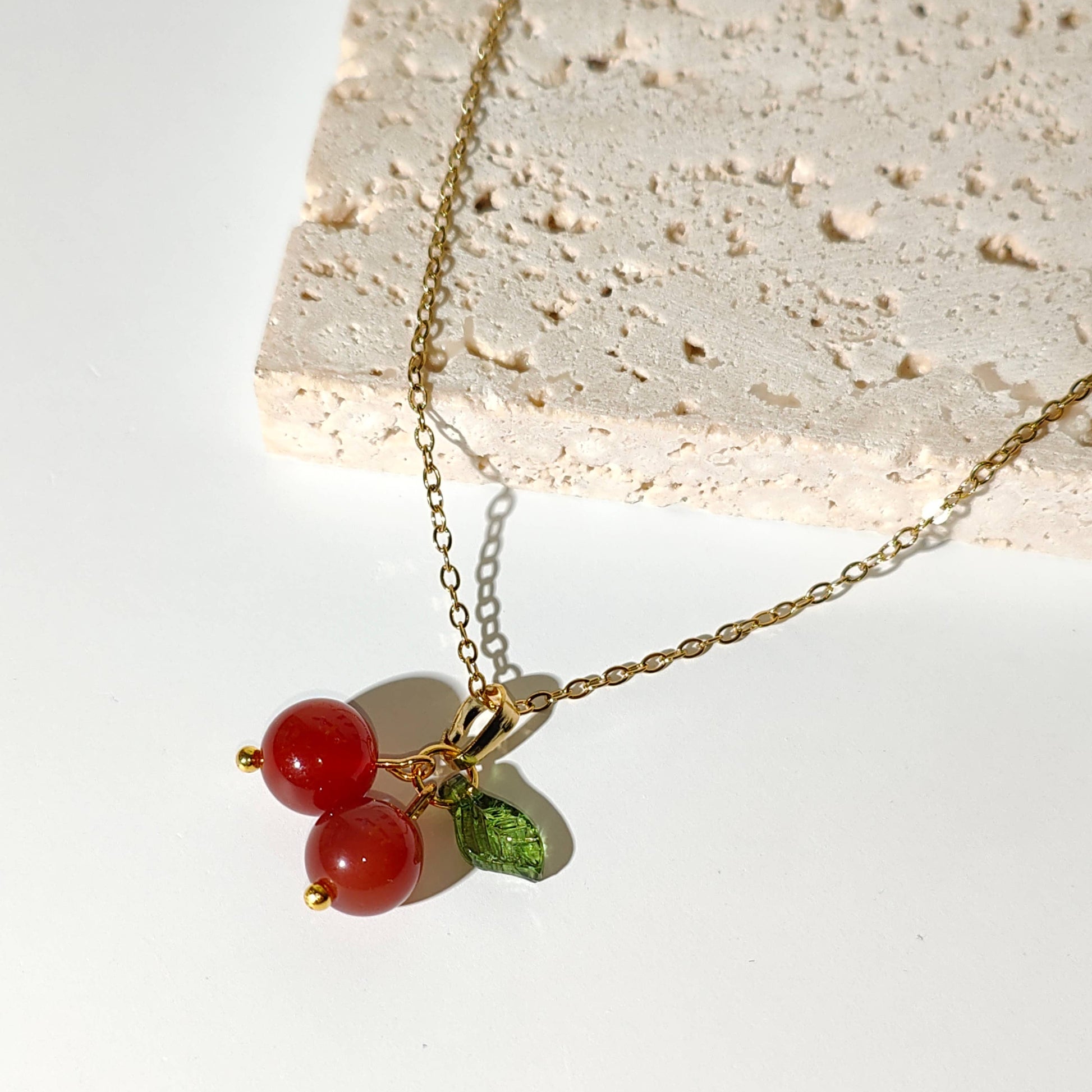 Lachite - Red Gemstone Cherry Necklace